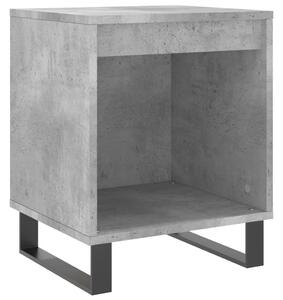 Noptieră, gri beton, 40x35x50 cm, lemn compozit