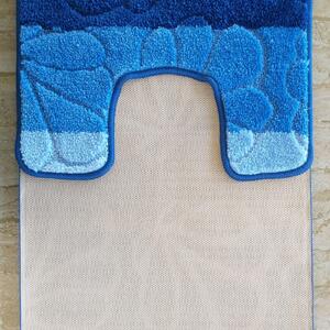 Set covorașe de baie albastre 50 cm x 80 cm + 40 cm x 50 cm