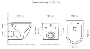 Set vas WC Oltens Hamnes 42513000, capac WC Oltens Hamnes 45110000