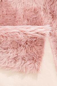 Covor de blană Dena roz, 180/230 cm