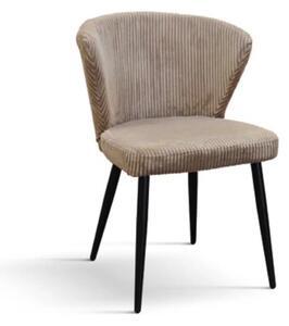SET 2 Scaune Cielo, structura metalica, catifea Reiata - STANDARD - NEGRU - MARO - CATIFEA REIAT
