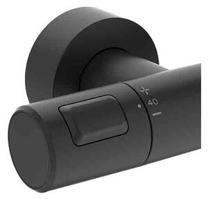 Coloană de duș cu baterie termostatată Ideal Standard Ceratherm T25, negru mat
