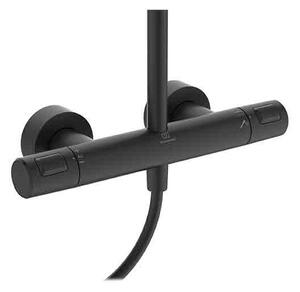 Coloană de duș cu baterie termostatată Ideal Standard Ceratherm T25, negru mat