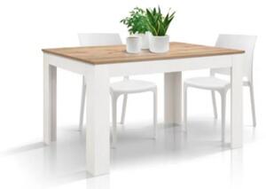 MASA LIZZY extensibila 120 cm/90 cm - LEMN NATUR, PICIOR ALB