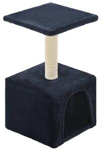 Ansamblu pisici, stâlpi din funie sisal, albastru închis, 55 cm