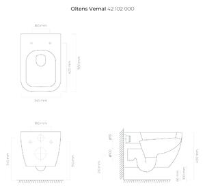 Oltens Vernal vas wc agăţat alb 42102000