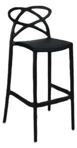 SET 4 SCAUNE BAR INFINITY -POLIPROPILENA-HORECA - NEGRU