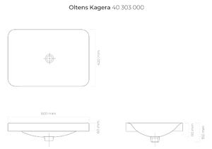 Oltens Kagera lavoar 60x42 cm dreptunghiular alb 40303000