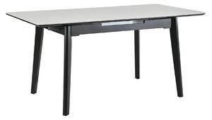 Masa extensibila OSTEN, alb cu efect de marmura/negru, 110/140x80x76 c