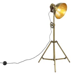 Lampă de podea industrială cu trepied bronz - Mangoes