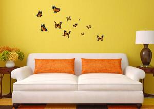 Sticker decorativ - Fluturi portocalii