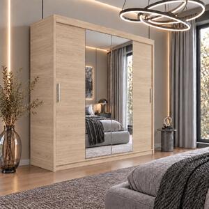 Dressing Alex, 200x60x200cm, cu oglinda, Stejar Sonoma, Pal 18 mm