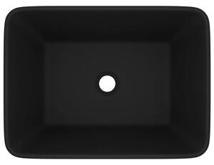 Chiuvetă de baie lux, negru mat, 41 x 30 x 12 cm, ceramică