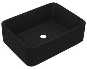 Chiuvetă de baie lux, negru mat, 41 x 30 x 12 cm, ceramică