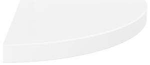 Colțare suspendate, 4 buc., alb extralucios, 35x35x3,8 cm, MDF