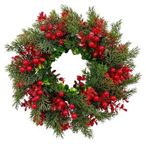 Coronita de Advent pentru usa RED BERRIES Ø 35 cm, verde/rosu
