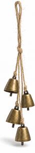 Decoratiune de Craciun de agatat GOLDEN BELLS 35 cm, aurie