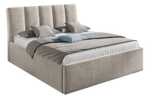 Pat ComfiDream 167Dublu, Maro deschis, 140x200, Tapiterie, Somiera pat, 152x219x118cm