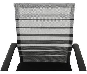 KONDELA Scaun de şedinţă, gri/negru/argintiu, ESIN