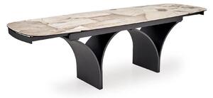 Masa extensibila ALTER, bej/negru, ceramica/sticla/metal, 180/260x90x7