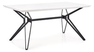 Masa PASCAL, alb/negru, 160x90x76 cm