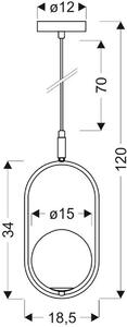 Candellux Cordel lampă suspendată 1x28 W alb 31-73457