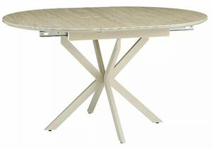Masă extensibilă GASTON, bej/cașmir, ceramică/metal/MDF, 100–135x100x7