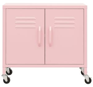 Dulap de depozitare, roz, 60x35x56 cm, oțel