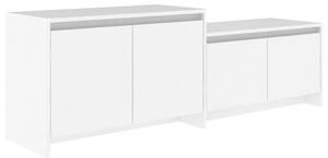 Comodă TV, alb, 146,5x35x50 cm, PAL