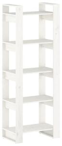 Bibliotecă/Separator cameră, alb, 60x35x160 cm, lemn masiv