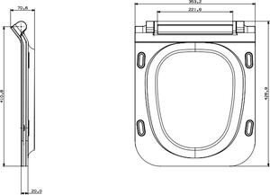 Cersanit Como capac wc închidere lentă alb K98-0143