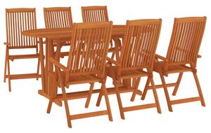Set mobilier de grădină, 7 piese, lemn masiv de eucalipt