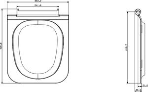 Cersanit Como capac wc închidere lentă alb K98-0143