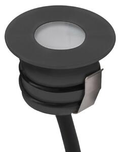 EVN 441520A Corp de iluminat LED încastrat în pardoseală, 12 V c.c., 0,6 W, Negru, Metal, Modern, Corpuri de iluminat încastrate rotunde