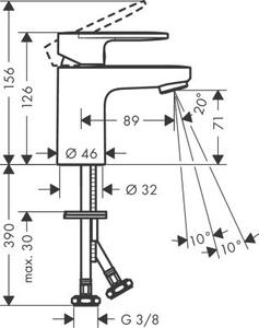Hansgrohe Vernis Blend baterie lavoar stativ crom 71558000