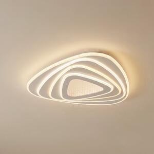 Lindby plafonieră LED Rebeka, 48x49cm, CCT, telecomandă, reglabil, Alb, Camera de zi / sufragerie, Metal, Modern