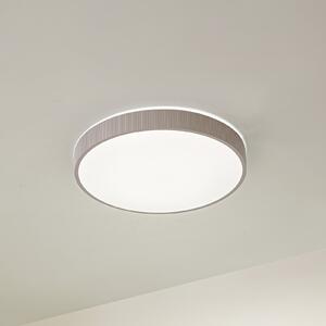 Lindby Plafonieră LED Zylo, gri-maro, Ø49 cm, CCT dimabilă, reglabil, Bej, Camera de zi / sufragerie, Plastic
