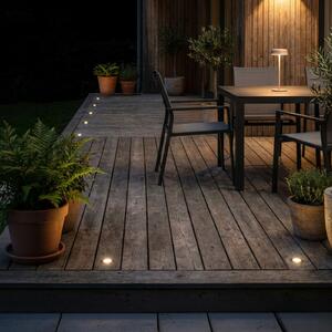 Briloner Spot LED de încastru 3916032 IP67 12 V, set pornire cu 3 bucăți, Ø 4,5 cm,, Metalic, Oțel inoxidabil, Modern