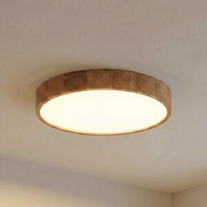 TEMAR LIGHTING Plafonieră Cleo, Ø 57,5 cm, 5 becuri, lemn de stejar, E27, reglabil, Lemn, Camera de zi / sufragerie, Lemn, Modern