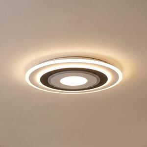 Lindby Plafonieră LED Rebeka, rotundă, Ø 70 cm, CCT, dimabil, reglabil, Alb, Camera de zi / sufragerie, Plastic, Modern