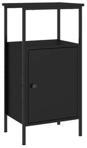 Noptieră, negru, 41x31x80 cm, lemn compozit