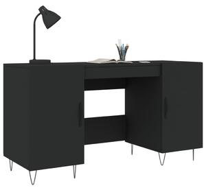 Birou, negru, 140x50x75 cm, lemn compozit