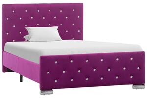 Cadru de pat, violet, 100 x 200 cm, catifea