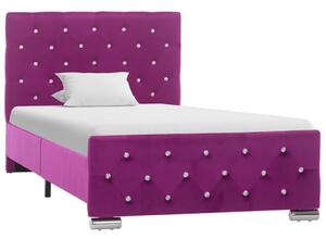 Cadru de pat, violet, 90 x 200 cm, catifea