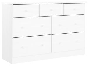 Comodă cu sertare ALTA, alb, 112x35x73 cm, lemn masiv de pin