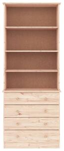 Bibliotecă cu sertare „ALTA”, 77x35x186,5 cm, lemn masiv de pin