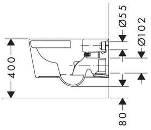 Vas WC suspendat Hansgrohe, EluPura S, cu spălare AquaFall Flush, 54x36 cm, alb