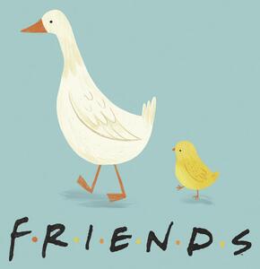 Poster de artă Friends - Chick and duck
