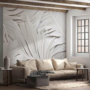 Tapet Imitație de turnare, ramuri mari de plante tropicale, Fototapet Natură, Fototapet Foi de palmier, w08795 : Uwalls.ro
