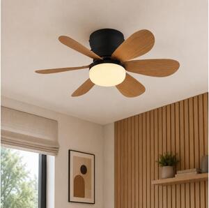 Globo 03625H - Ventilator de tavan LED dimmabil DELORES, LED/5W/230V, 2700-6500K, maro + telecomandă